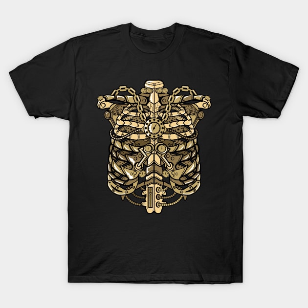 Steampunk-Ribcage T-Shirt by Eoli Studio